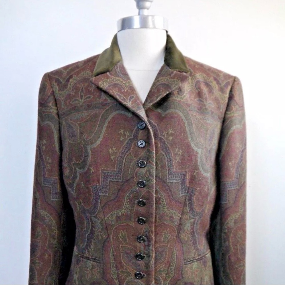 Ralph Lauren Black Label Jacquard Print Blazer